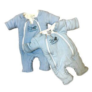 Baby Merlin’s Magic Sleepsuit Small Blue Fleece & Cotton Transition Sleep Sack B